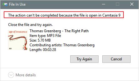 Why am I unable to delete a file