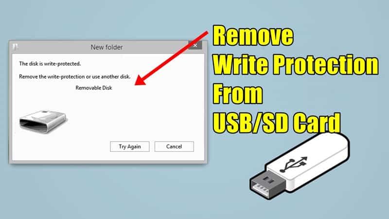 How do I remove the write protection on a flash drive