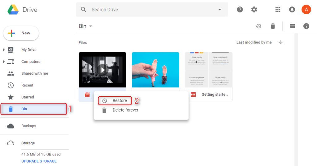 Can you recover files from Google Drive