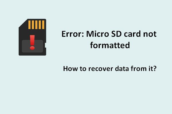 What happens if SD card is not formatted