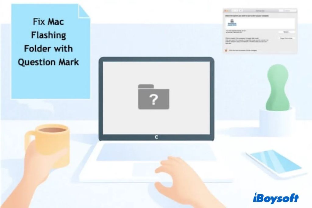 How to fix flashing folder with question mark on Mac without CD