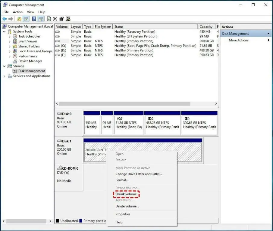 How to partition external drive in Windows 10 without formatting