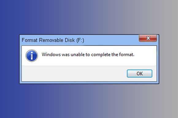 How do I fix a window that is unable to format