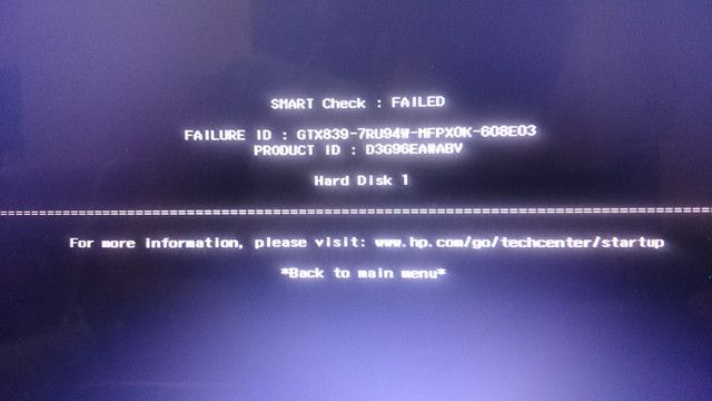 What does hard drive smart check failed mean