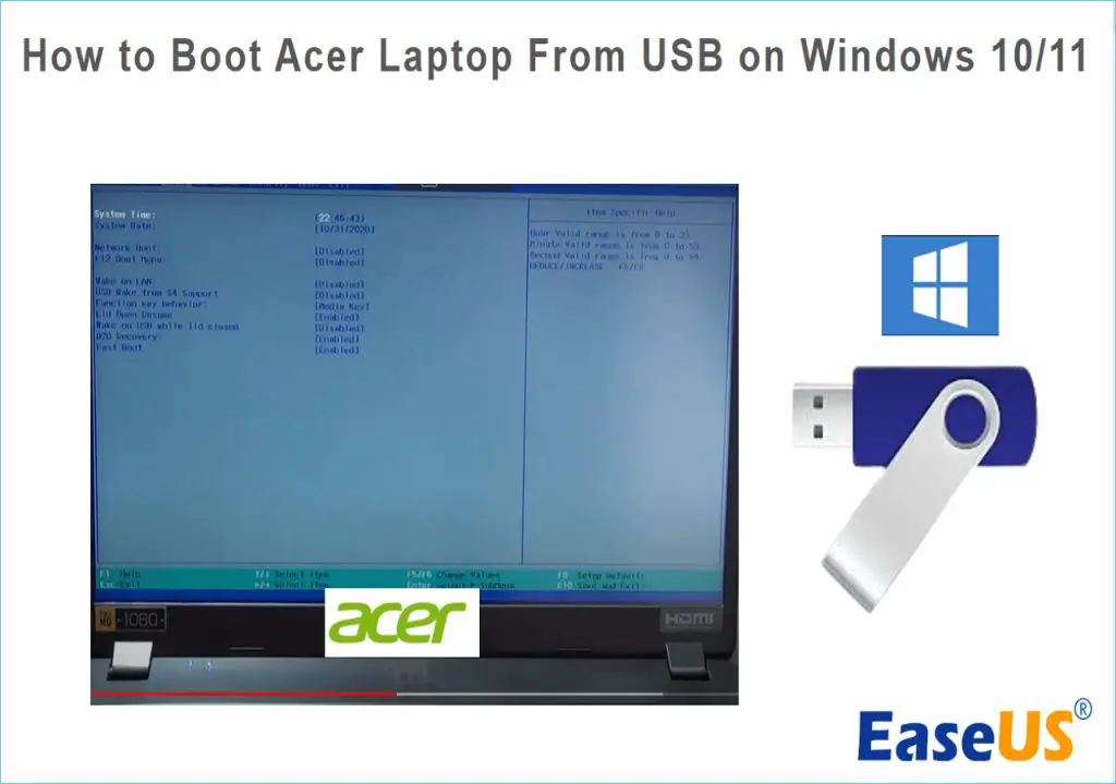 Why Acer is not booting from USB