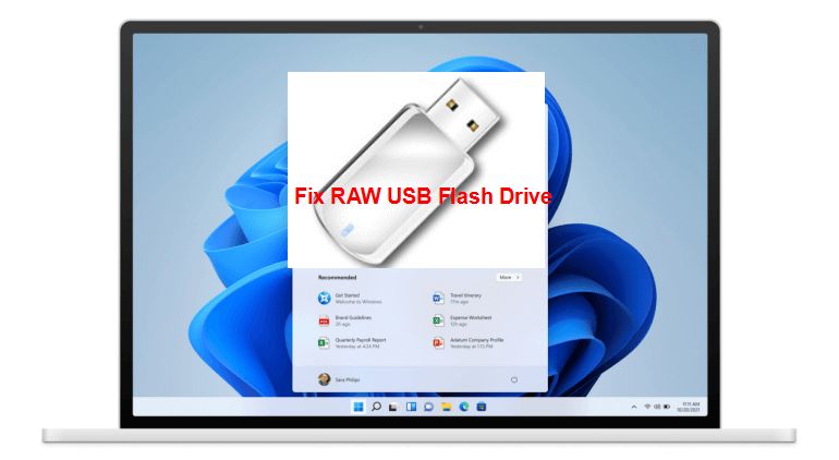 How do I fix a raw USB without formatting