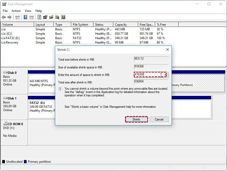 How to partition a hard drive in Windows 7 without losing data