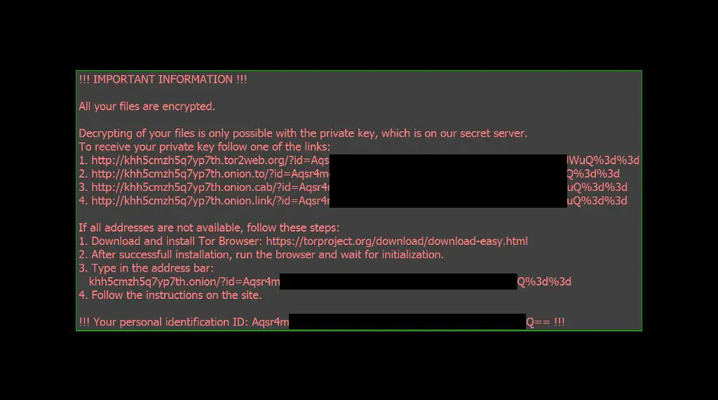 What is the online tool used for decryption of ransomware files