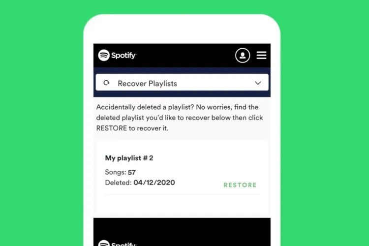 How do I recover deleted Spotify playlists on my iPhone