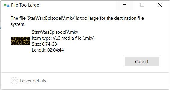 How to bypass FAT32 4GB limit