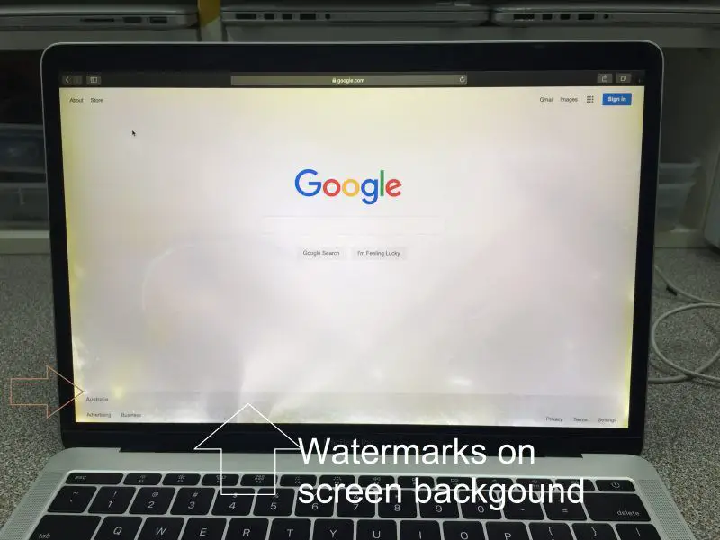What should I do about water damage to a MacBook screen