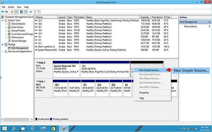 How do I partition an existing external hard drive