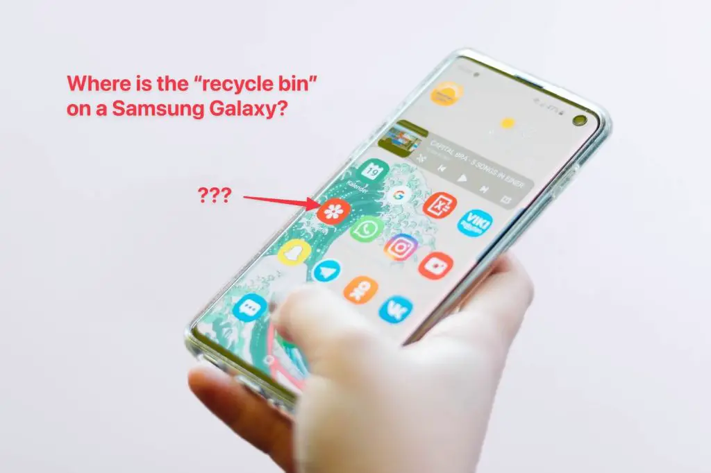 Where is the recycle bin on Samsung S6