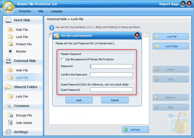 How to create a password protected folder on external hard drive