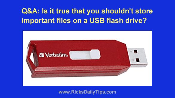 Are flash drives reliable for long term storage