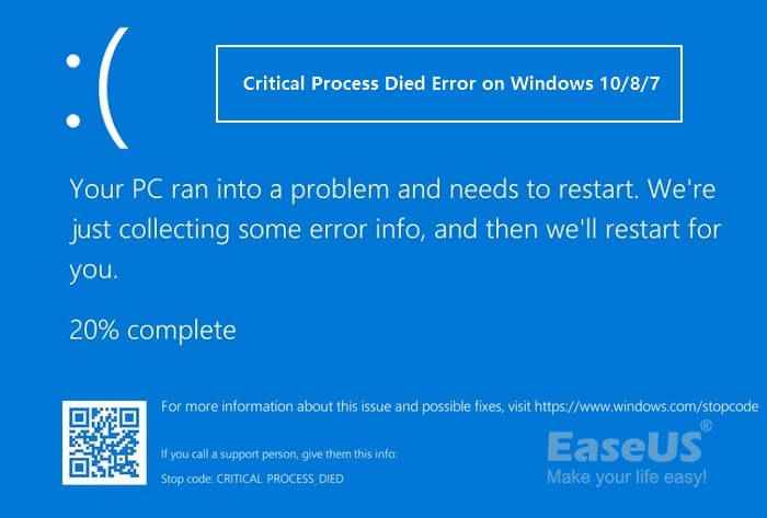 How do I fix the critical process died stop code on Windows 11