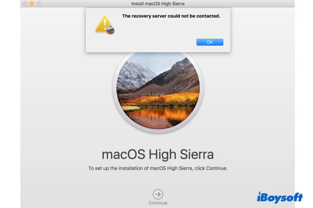 How to fix the recovery server could not be contacted when reinstalling macOS