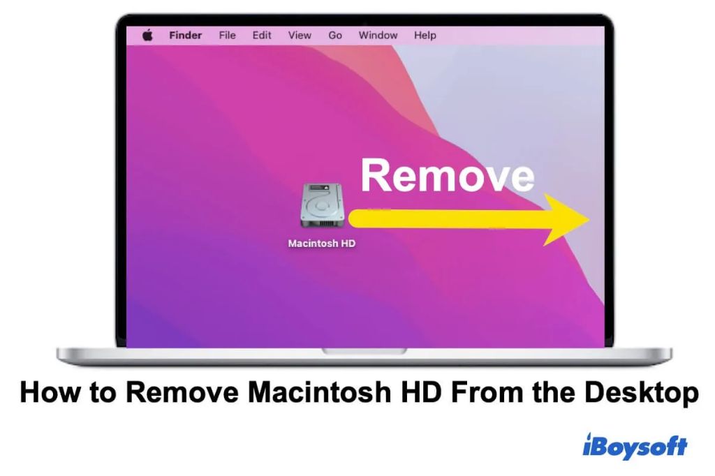 Can I remove Macintosh HD from desktop