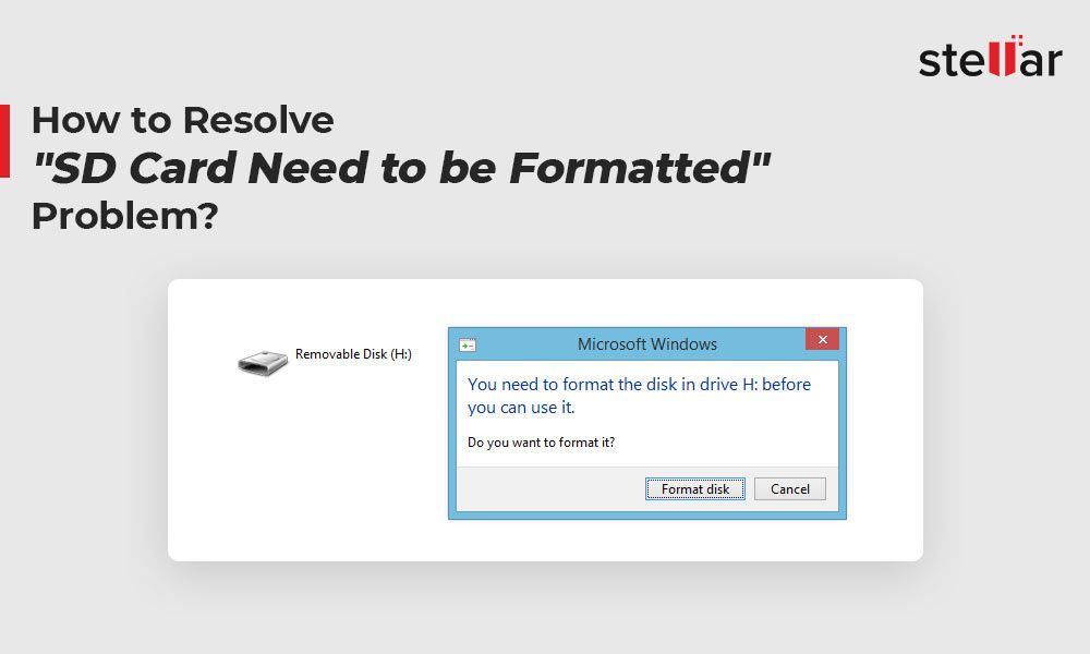Why does my SD card say format disk