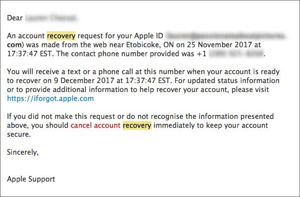 What happens after 24 hours of Apple ID recovery