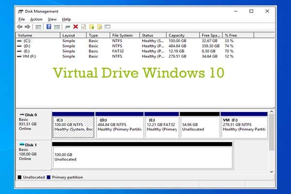 Does Windows 10 have a virtual drive