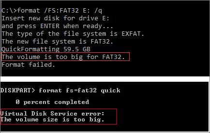 Why can't I format USB to FAT32