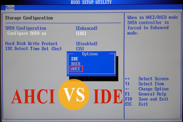 Should I use IDE or AHCI in BIOS