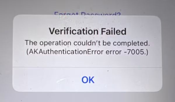 What is Apple error 7005