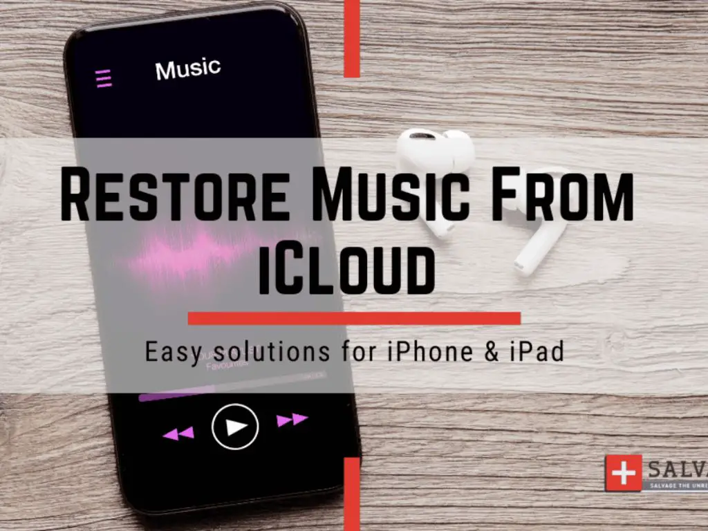 How do I restore music from iCloud to my iPhone