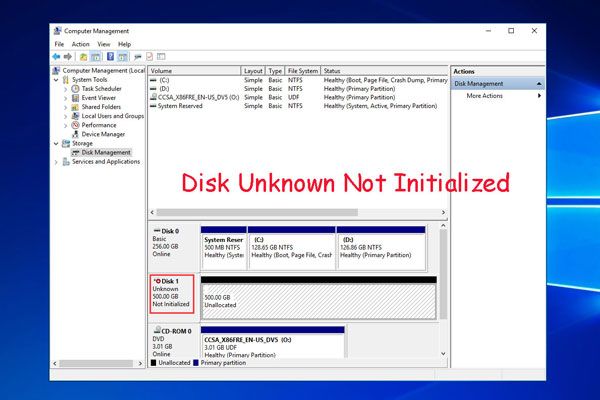 How do I fix an uninitialized disk