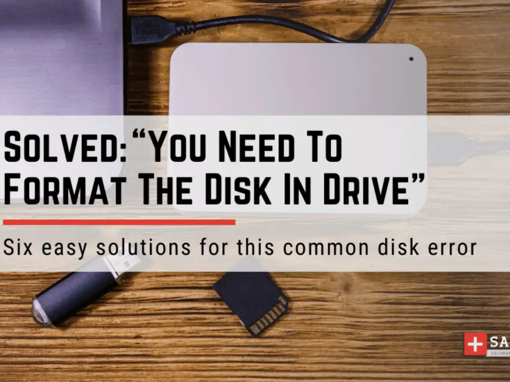 How do you fix USB you need to format the disk before using it