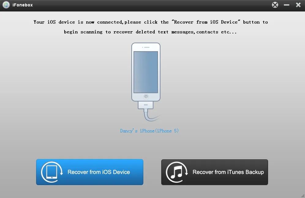How do I recover my iPhone data from iFonebox