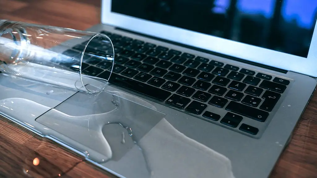 How do I clean my MacBook Air keyboard after spilling liquid