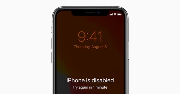 How do I unlock my iPhone when my passcode is disabled