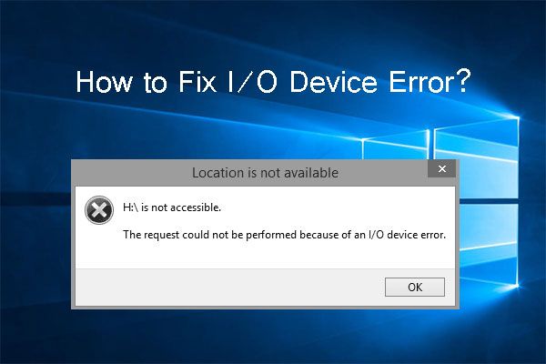 How do I fix an IO device error