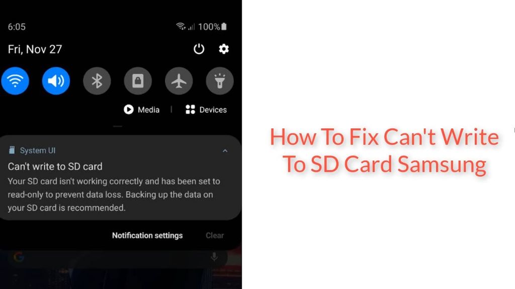 How do I fix write error on SD card