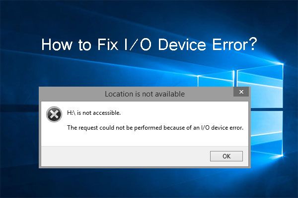 What is the IO device error in disk Manager