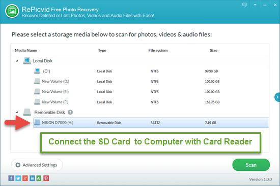 How can I recover deleted data from SD card without PC