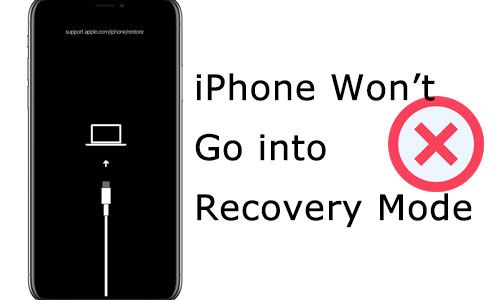 What do I do if my iPhone won't go into recovery mode