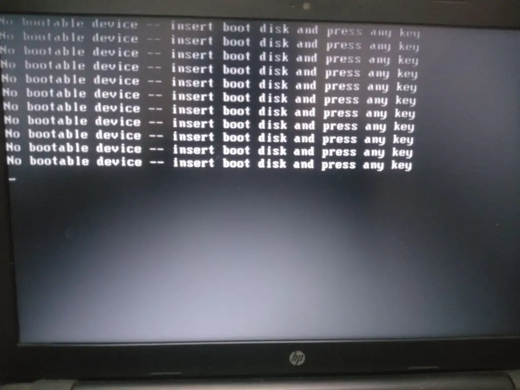 What to do when it says insert boot disk and press any key