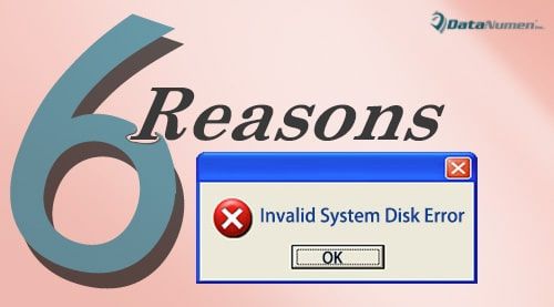 What is a common cause for the system error of invalid boot disk