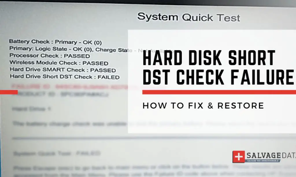How do I fix hard drive short DST check failed