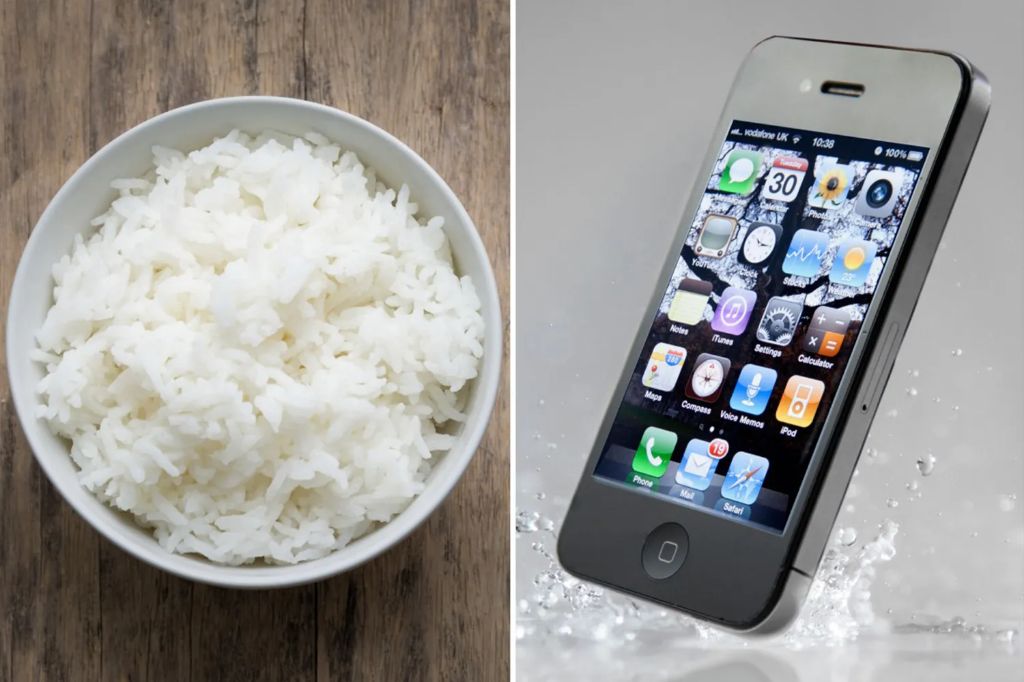 How long should an iPhone sit in rice after getting wet