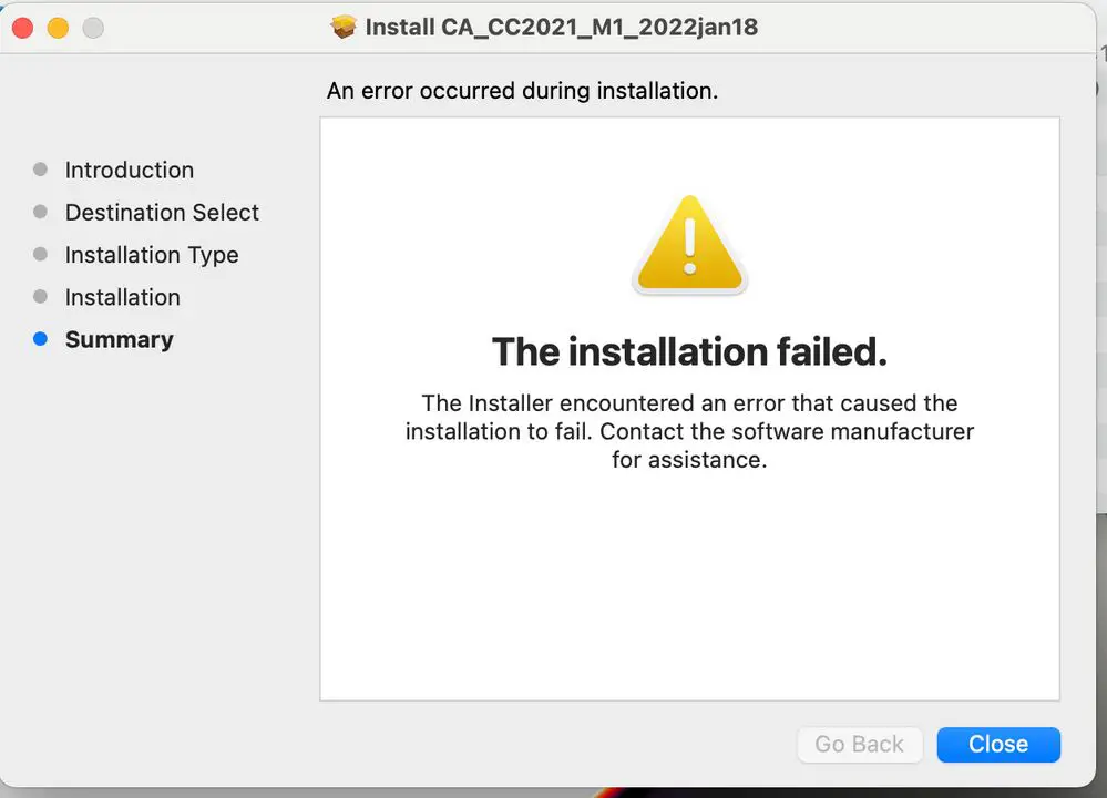 Why does my Mac keep saying error while installing