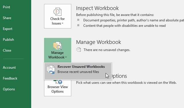 How do I recover an Excel file I saved over
