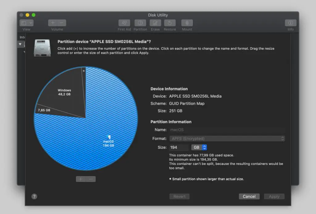 Why can't i partition my SSD