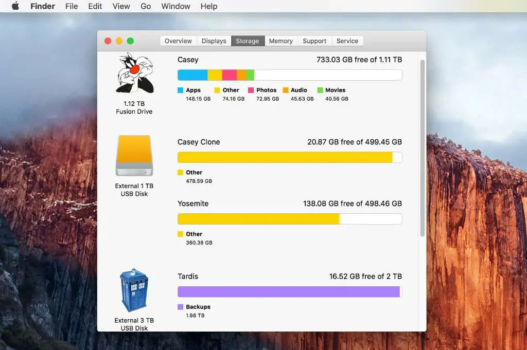 How much hard drive space should be free Mac