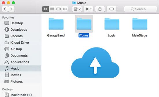 How do I backup my iTunes library to iCloud