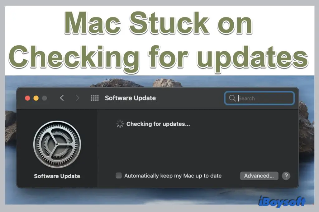 What do I do when my Mac is stuck on software update