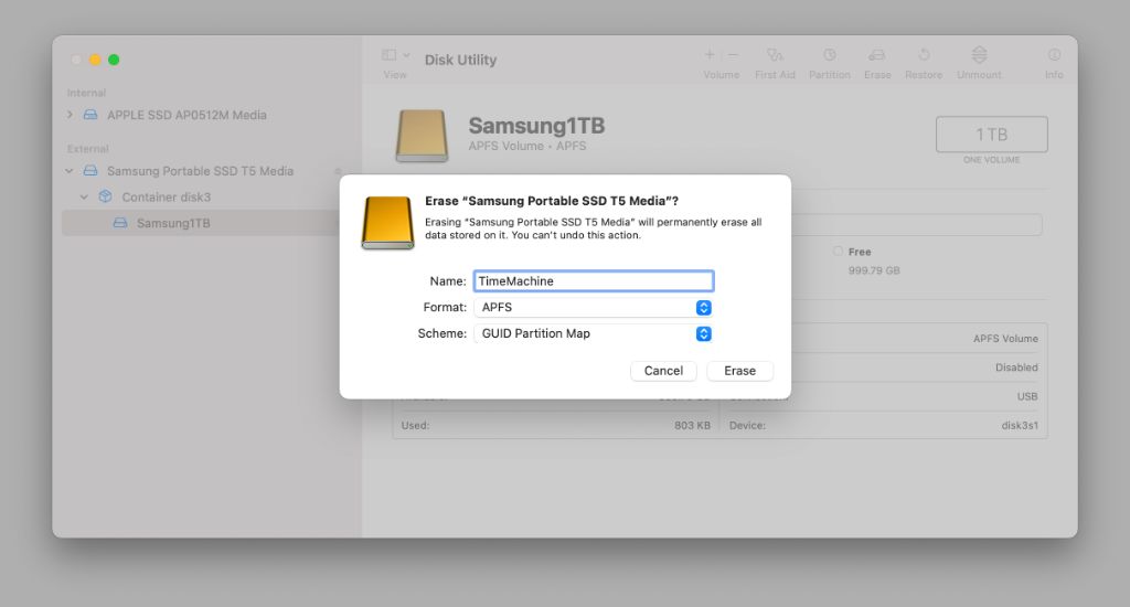 Can I partition an external drive for Time Machine